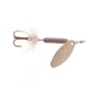Wordens Rooster Tail In-Line Spinner, 2 3/4in, 1/4 oz Treble Hook, Hammered Silver White, 212-HSWH