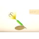 Worden's Rooster Tail In-Line Spinner, 2 3/4in, 1/4 oz Treble Hook, Lime Chartreuse, 212-LICH
