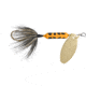 Wordens Rooster Tail In-Line Spinner, 2in, 1/16 oz Single Hook, Yellow Coachdog, S206-YLCD