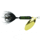 Wordens Rooster Tail In-Line Spinner, 2in, 1/16 oz Treble Hook, Black Coachdog, 206-BLCD
