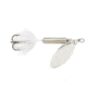 Wordens Rooster Tail In-Line Spinner, 2in, 1/16 oz Treble Hook, Chrome Whitetail, 206-CHWT