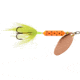 Wordens Rooster Tail In-Line Spinner, 2in, 1/16 oz Treble Hook, Copper Glitter Firetiger, 206-CGFRT