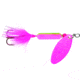 Wordens Rooster Tail In-Line Spinner, 2in, 1/16 oz Treble Hook, Electric Chicken, 206-ELEC