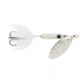 Wordens Rooster Tail In-Line Spinner, 2in, 1/16 oz Treble Hook, Flash White, 206-FWH