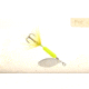 Wordens Rooster Tail In-Line Spinner, 2in, 1/16 oz Treble Hook, Fluorescent Chartreuse, 206-FLC