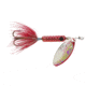 Wordens Rooster Tail In-Line Spinner, 2in, 1/16 oz Treble Hook, Fluorescent Red, 206-FRED