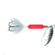 Wordens Rooster Tail In-Line Spinner, 2in, 1/16 oz Treble Hook, Glitter Rocket Red, 206-GRR