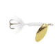 Wordens Rooster Tail In-Line Spinner, 2in, 1/16 oz Treble Hook, Glitter White, 206-GWH