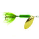 Wordens Rooster Tail In-Line Spinner, 2in, 1/16 oz Treble Hook, Metallic Green, 206-MGRN