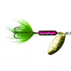 Wordens Rooster Tail In-Line Spinner, 2in, 1/16 oz Treble Hook, Rainbow Green, 206-RBOG
