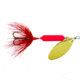 Wordens Rooster Tail In-Line Spinner, 2in, 1/16 oz Treble Hook, Red, 206-FLR