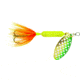 Wordens Rooster Tail In-Line Spinner, 2in, 1/16 oz Treble Hook, Strobe Chartreuse, 206-SCHR