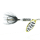 Wordens Rooster Tail In-Line Spinner, 2in, 1/16 oz Treble Hook, White Black Tiger, 206-WHBT