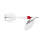 Wordens Rooster Tail In-Line Spinner, 2in, 1/16 oz Treble Hook, White Red, 206-WHR