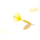 Wordens Rooster Tail In-Line Spinner, 2in, 1/16 oz Treble Hook, Yellow Dalmation, 206-YLDA