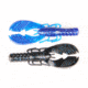 X Zone 4in Muscle Back Craw Black Blue Lam, 10912