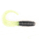 X Zone Swirl Tail Grub 504, Black w/Chartreuse Shine Tail 18/Pack, 33504