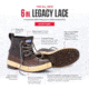 Xtratuf 6in Legacy Lace Boot - Womens, Chocolate, 9, LLW6-900-BRN-090
