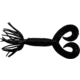 Yamamoto 2.5" DOUBLE TAIL HULA GRUB / BLACK W/ LARGE BLUE FLAKE, YAM-HULA25-10-021