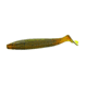 Yamamoto Baits Heart Tail 4.5in, 5pk, Green Pumpkin with Black Flake, 128-05-297