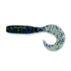 Yamamoto Baits Single Tail Grub 4in, 20pk, Smoke with Large Black &amp; Large Silver, 40-20-177