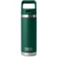 Yeti Rambler 18 oz Water Bottle w/Straw Cap, Black Forest Green, 21071504906
