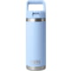 Yeti Rambler 18 oz Water Bottle w/Straw Cap, Big Sky Blue, 21071504640