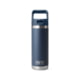 Yeti Rambler 18 oz Water Bottle w/Straw Cap, Navy, 21071504084