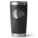 Yeti Rambler 20 oz Water Bottle w/Magslider Lid, Black/NHL Blackhawks, 28100006943