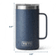Yeti Rambler 24 oz Mug with MagSlider Lid, Navy, 21071502270