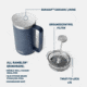 Yeti Rambler 34 oz French Press, Big Sky Blue, 34 oz, 21071504653