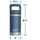 Yeti Rambler Jr. 12 oz Bottle, Navy, 21071504060