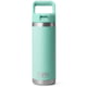 Yeti Rambler 18 oz Water Bottle w/Straw Cap, Seafoam, 21071504085