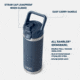 Yeti Rambler 18 oz Water Bottle w/Straw Cap