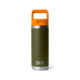 Yeti Rambler 18 oz Water Bottle w/Straw Cap, Olive/King Crab Orange, 21071508786