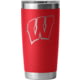 Yeti Rambler 20 oz Tumbler with MagSlider Lid - NCAA Wisconsin, Rescue Red, 28000009710