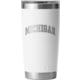 Yeti Rambler 20 oz Tumbler with MagSlider Lid - NCAA Michigan, White, 28100007094