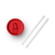 Yeti Rambler Travel Straw Mug Lid, Rescue Red, Small, 21071506326