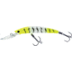 Yo-Zuri Crystal Minnow Deep Diver Walleye Trolling Bait 3/8oz 3-1/2in 7ft #6 Hooks, Chartreuse Tiger, R1205CLT