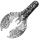 Yum Craw Chunk Bait, 3.25in, Tinfoil, YCCK2M187