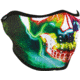 Zan Headgear Neoprene Half Face Mask, Electric Skull - WNFM098H