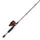 Zebco 33 Custom Z Spincast Reel and Rod Combo, 6ft 2-PC Fiberglass Rod w/ EVA Handle, QuickSet Anti-Reverse Reel w/ Bite Alert, Red, 33CZRD602MA.NS4