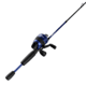 Zebco 33 CustomZ Spincast Reel and Rod Combo, 6ft 2-PC Fiberglass Rod w/ EVA Handle, QuickSet Anti-Reverse Reel w/ Bite Alert, Blue, 33CZBL602MA.NS4