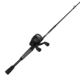 Zebco 33 Black Spincast Reel and Rod Combo, 6ft 2-PC Graphite Rod w/ ComfortGrip Handle, QuickSet Anti-Reverse Reel w/ MicroFine Drag, Black, 33BL602MA.NS4