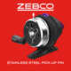 Zebco Dock Demon Spincast Reel and Rod Combo, 30in 1-PC Fiberglass Pole w/ EVA Handle, QuickSet Anti-Reverse Reel, Pre-Spooled w/ 6lb Zebco Line, Purple, DOCKPRSC301M.FB6
