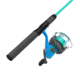 Zebco Spyn 40 Salt Fisher Spinning Reel and Rod Combo, 6ft 6in 2-PC Telescopic Rod, Med-Heavy, Mod-Fast, SZ 40 Reel, 7-PC Strike King Tackle Kit, Blue/Green, SPYN40SK662MH.FB4