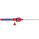 Zebco Youth Wonder Woman Floating Spincast Reel and Rod Combo, 29in Fiberglass Rod, Light, Moderate, SZ 20 Reel, RH Retrieve, Pre-Spooled w/ 6lb Line, Pink, YFCWWOMAN.FB6