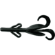 Zoom Baby Brush Hog Creature Bait, 12, 4in, Black, 042038-SP