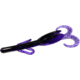 Zoom Baby Brush Hog Creature Bait, 12 Pack, 4in, Black Light, 042369X