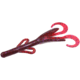 Zoom Baby Brush Hog Creature Bait, 12 Pack, 4in, Cranberry, 042431X